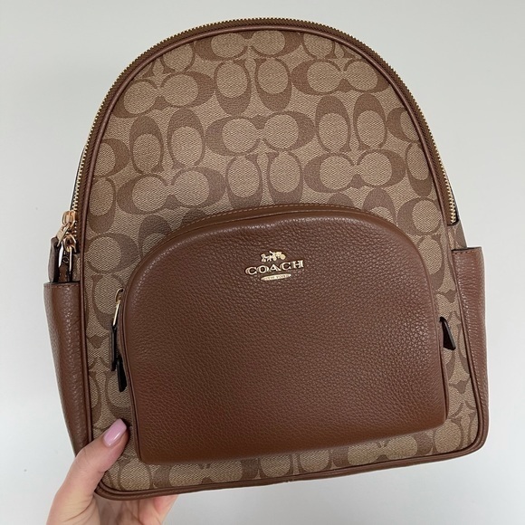 Coach Court Backpack In Signature Canvas NWT Coach